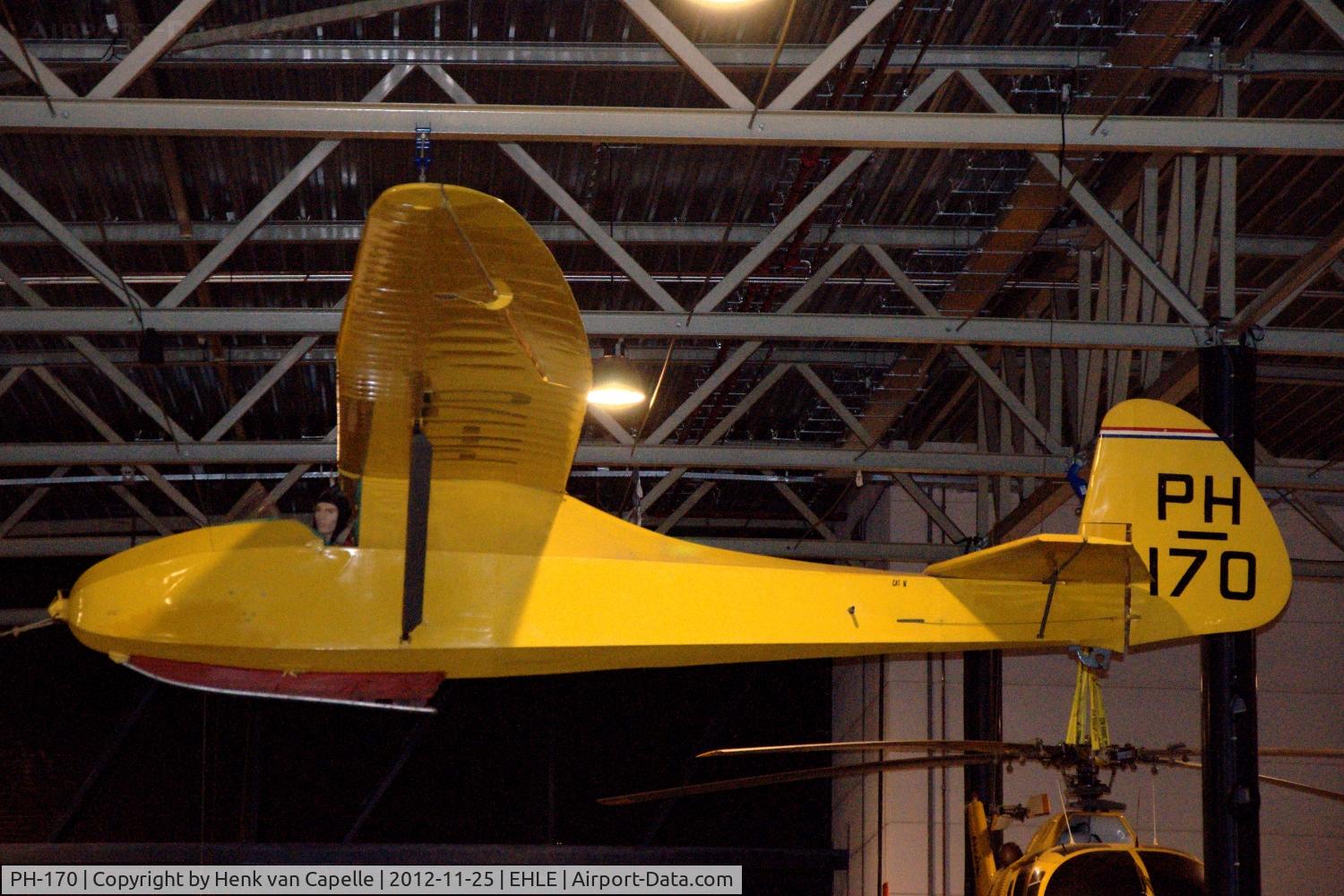 PH-170, Schneider Grunau Baby IIb C/N 6052, Grunau Baby IIB glider hanging in the Aviodrome aviation museum in Lelystad, the Netherlands.