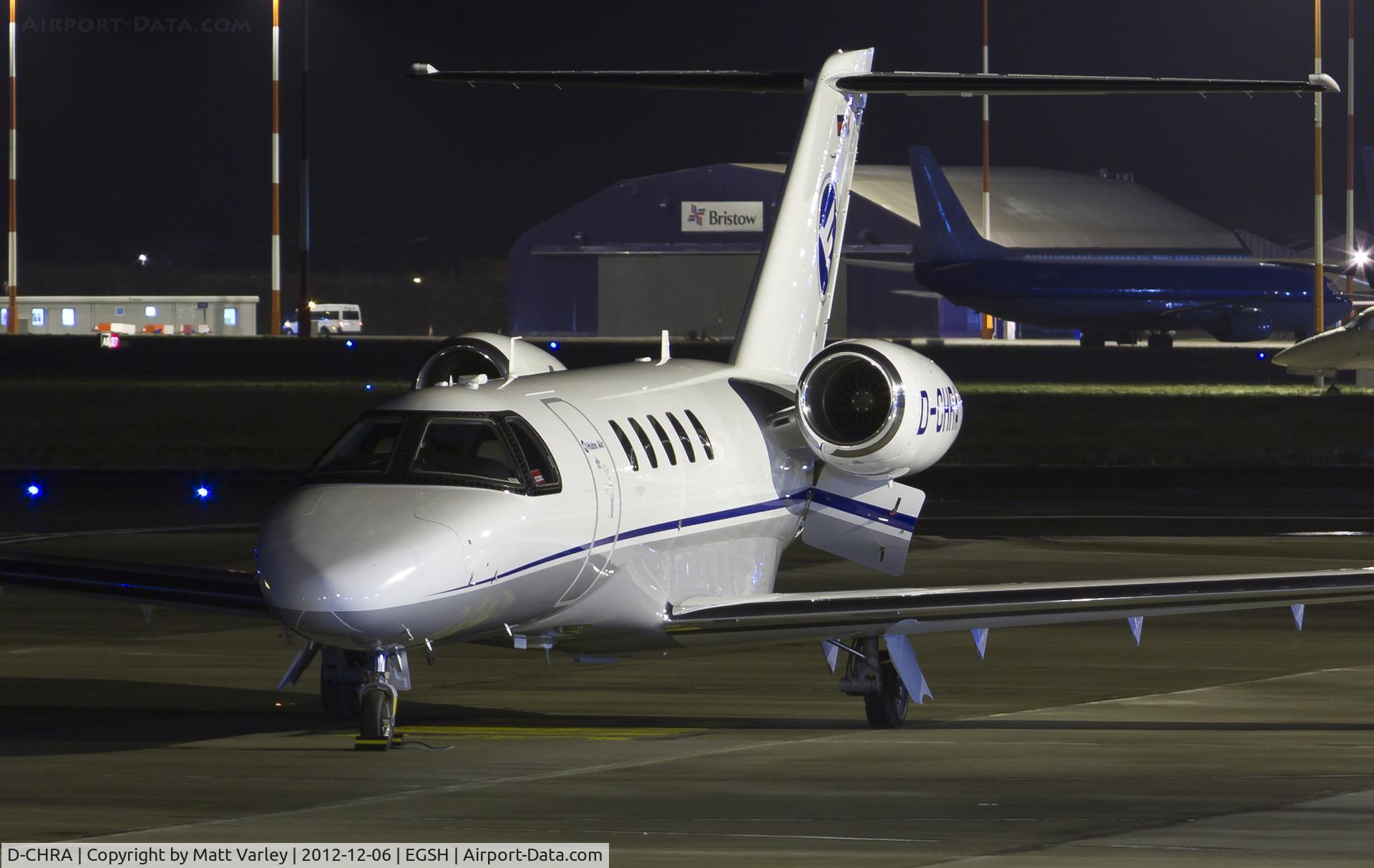 D-CHRA, 2011 Cessna 525C CitationJet CJ4 C/N 525C-0058, Sat on stand at SaxonAir.