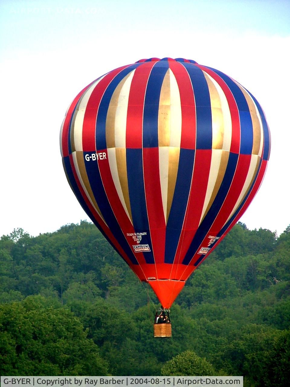 G-BYER, 1998 Cameron Balloons C-80 C/N 4513, Cameron C-80 Concept HAFB [4513] Ashton Court~ G 15/08/2004