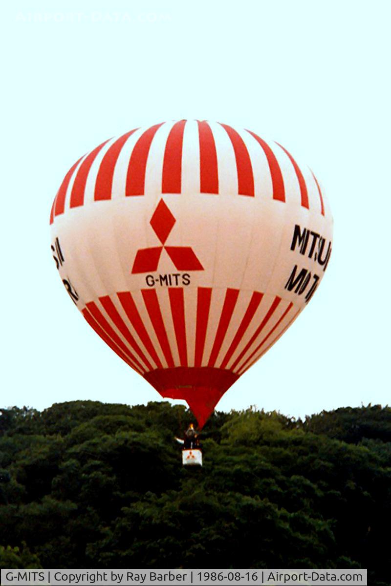 G-MITS, 1985 Cameron Balloons N-77 C/N 1115, Cameron N-77 HAFB [1115] Ashton Court~G 16/08/1986