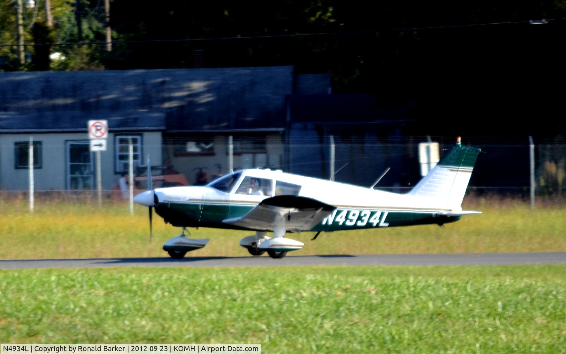 N4934L, 1967 Piper PA-28-180 C/N 28-4302, Takeoff OMH