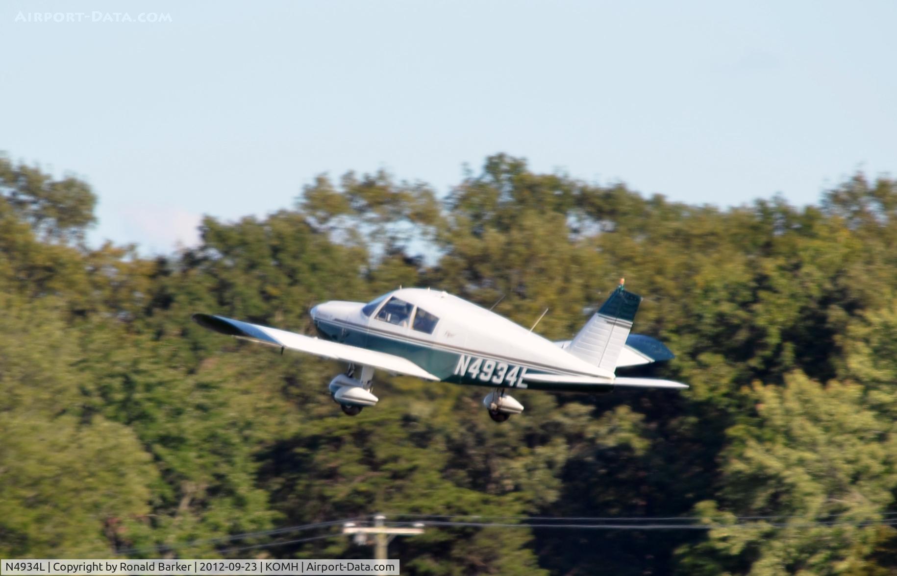 N4934L, 1967 Piper PA-28-180 C/N 28-4302, Takeoff OMH