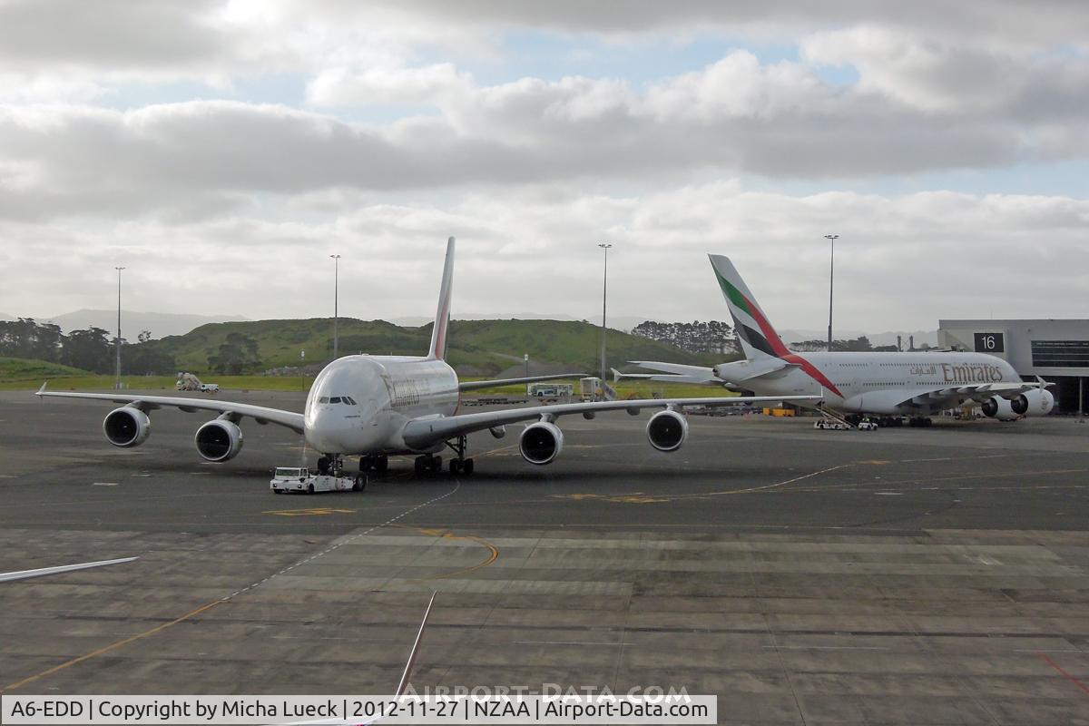 A6-EDD, 2008 Airbus A380-861 C/N 020, AKL is one of the few cities served by two EK A380s - today A6-EDD and A6-EDP