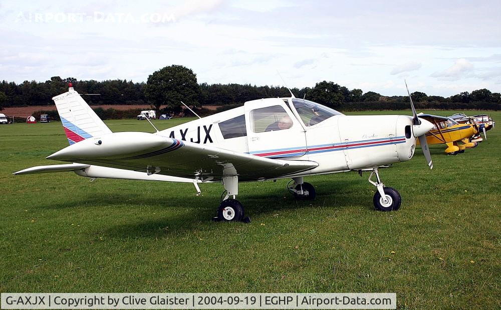G-AXJX, 1969 Piper PA-28-140 Cherokee C/N 28-25990, Originally owned to, C.S.E. (Aircraft Services) Ltd in July 1969 and currently with, Patrolwatch Ltd in December 1989.