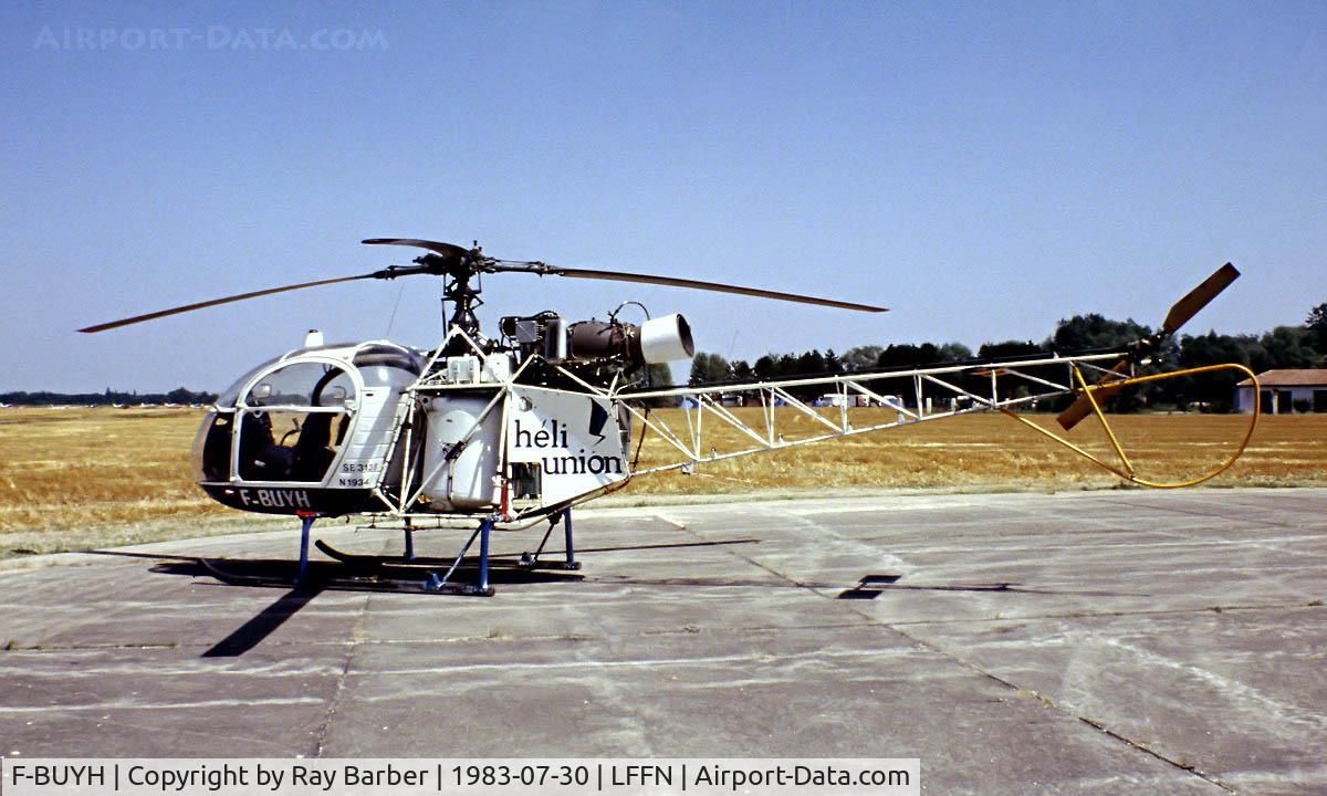 F-BUYH, Eurocopter SE-313B Alouette II C/N 1934, Sud Aviation SE.313B Alouette II [1934] (Heli Union) Brienne-Le-Chateau~F 30/07/1983