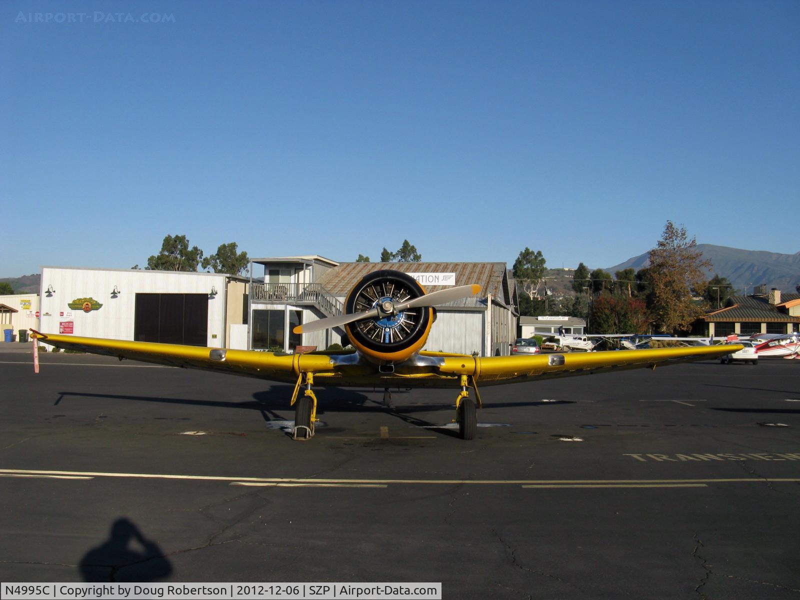 N4995C, 1949 North American T-6G Texan C/N 168-481, 1949 North American T-6G TEXAN 'Thirsty Girl', P&W R-1340 Wasp 600 Hp, 1949 Factory remanufacture, Experimental class