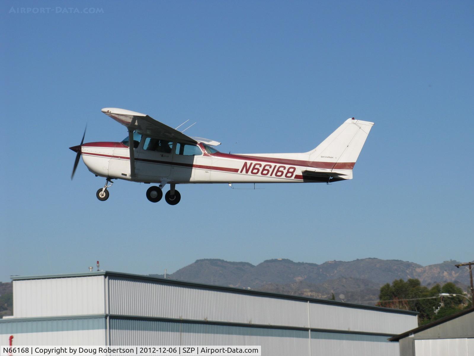 N66168, 1983 Cessna 172P C/N 17275974, 1983 Cessna 172P SKYHAWK II, Lycoming O-320-D2J 160 Hp, another takeoff climb Rwy 22