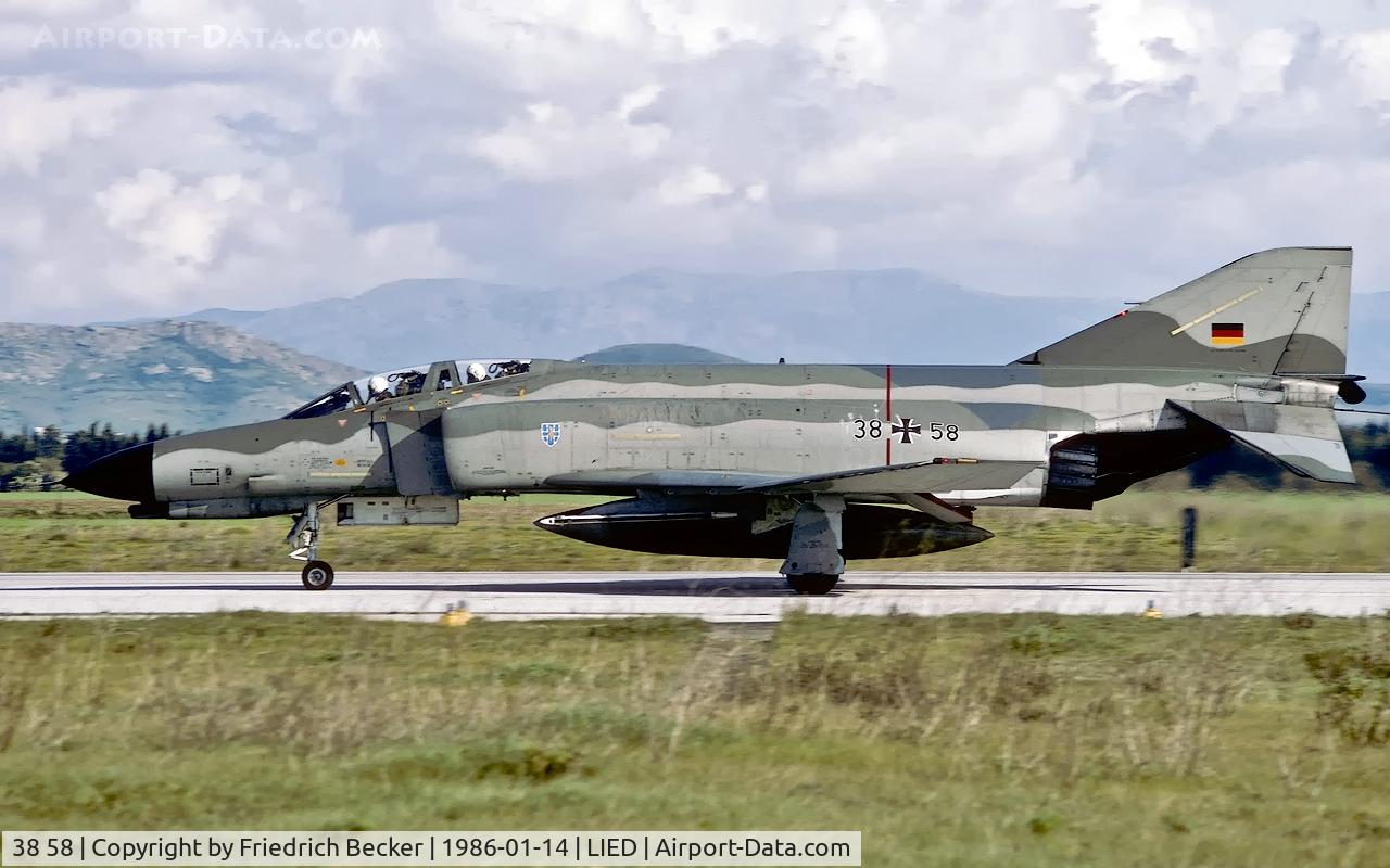 38 58, 1972 McDonnell Douglas F-4F Phantom II C/N 4769, decelerating after touchdown