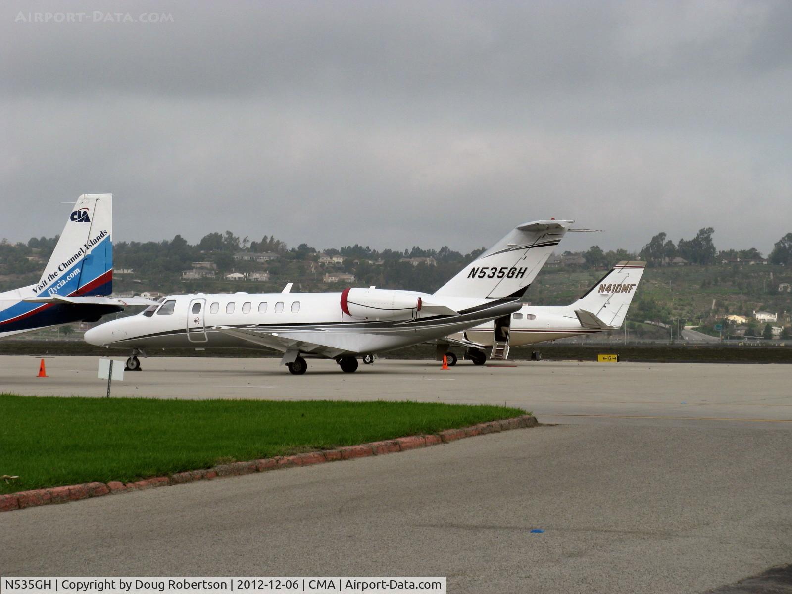 N535GH, 2005 Cessna 525B CitationJet CJ3 C/N 525B-0054, 2005 Cessna 525B CITATION CJ3, two Williams FJ 44 Turbofans 2,780 lb st each. On Channel Islands Aviation ramp-Cessna dealer since 1976.