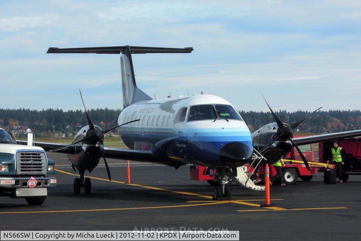 N566SW, 1998 Embraer EMB-120ER Brasilia C/N 120341, At Portland, OR