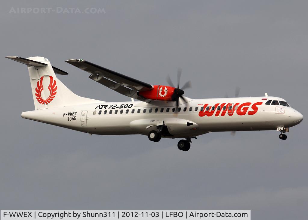 F-WWEX, 2012 ATR 72-600 C/N 1055, C/n 1055 - To be PK-WFZ