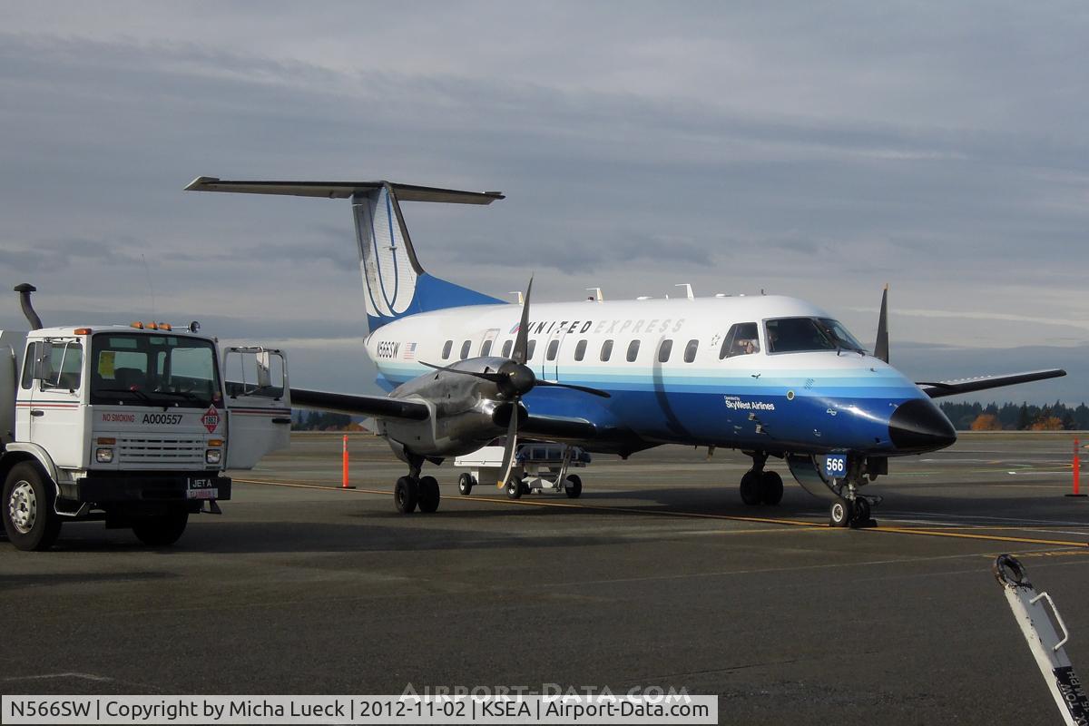 N566SW, 1998 Embraer EMB-120ER Brasilia C/N 120341, At Seattle