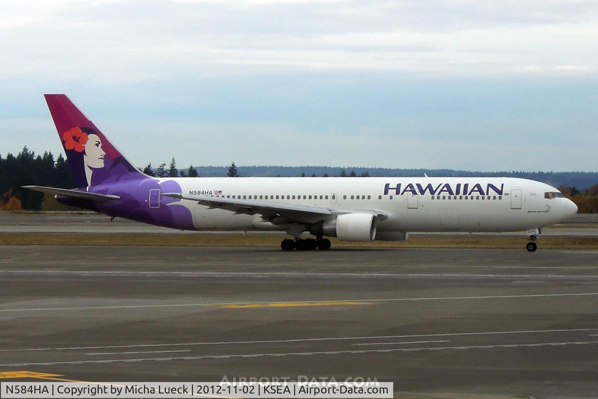 N584HA, 1989 Boeing 767-3G5 C/N 24258, At Seattle