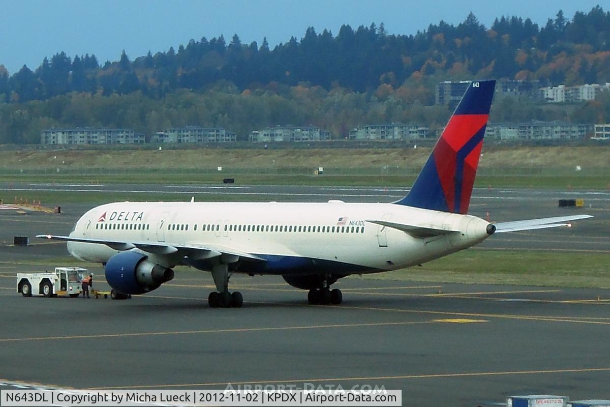 N643DL, 1989 Boeing 757-232 C/N 23997, At Portland, OR