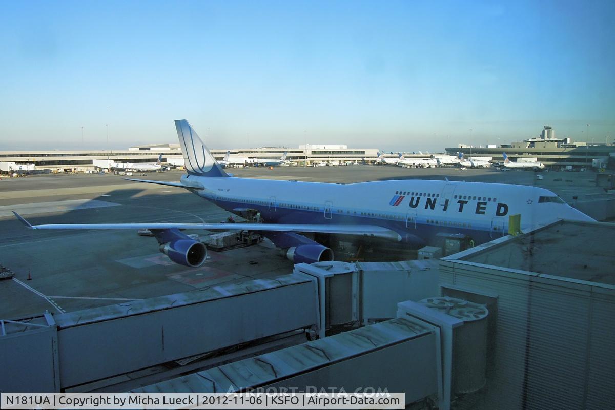 N181UA, 1991 Boeing 747-422 C/N 25278, At San Francisco