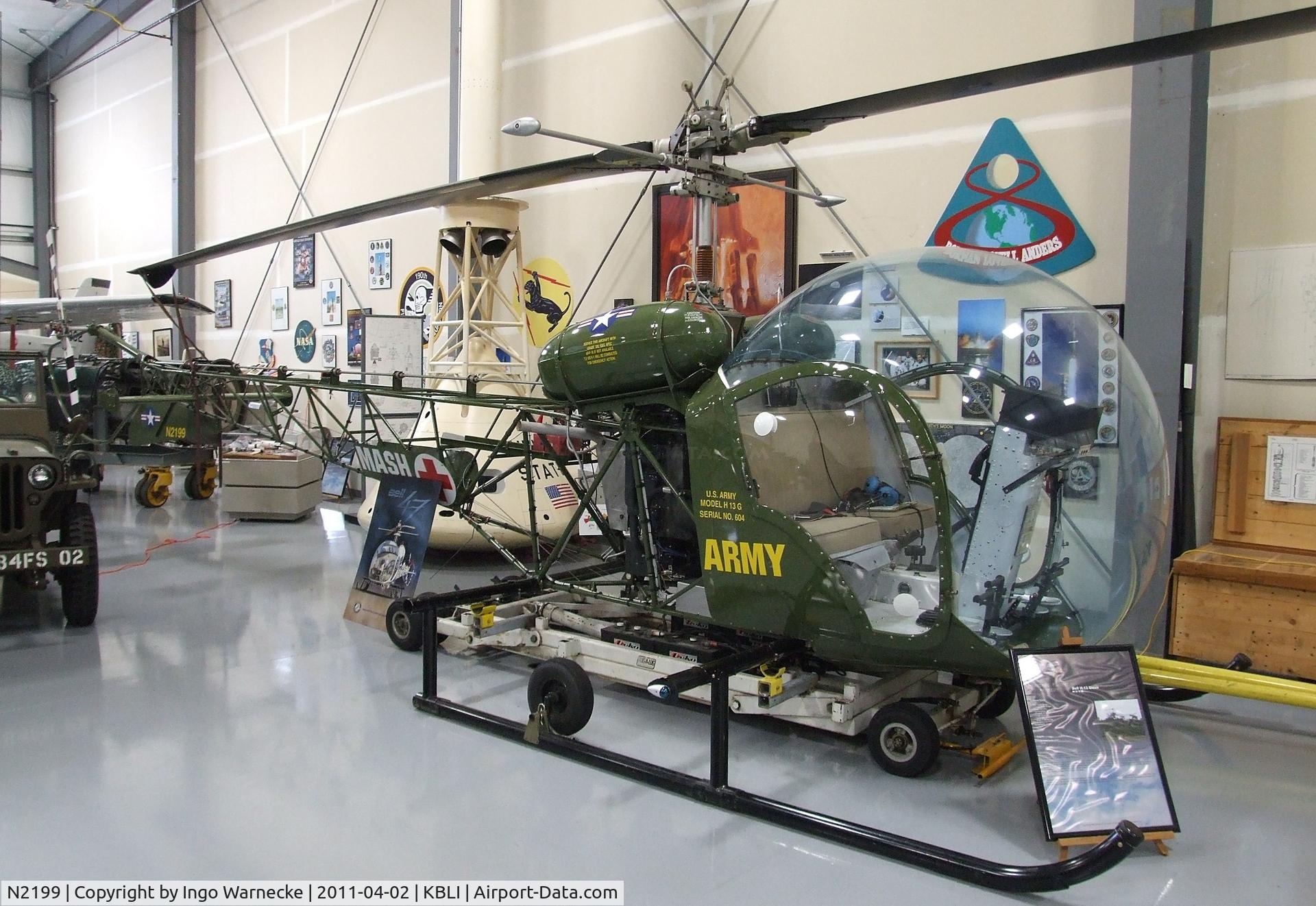 N2199, 1952 Bell 47G C/N 604, Bell 47G at the Heritage Flight Museum, Bellingham WA
