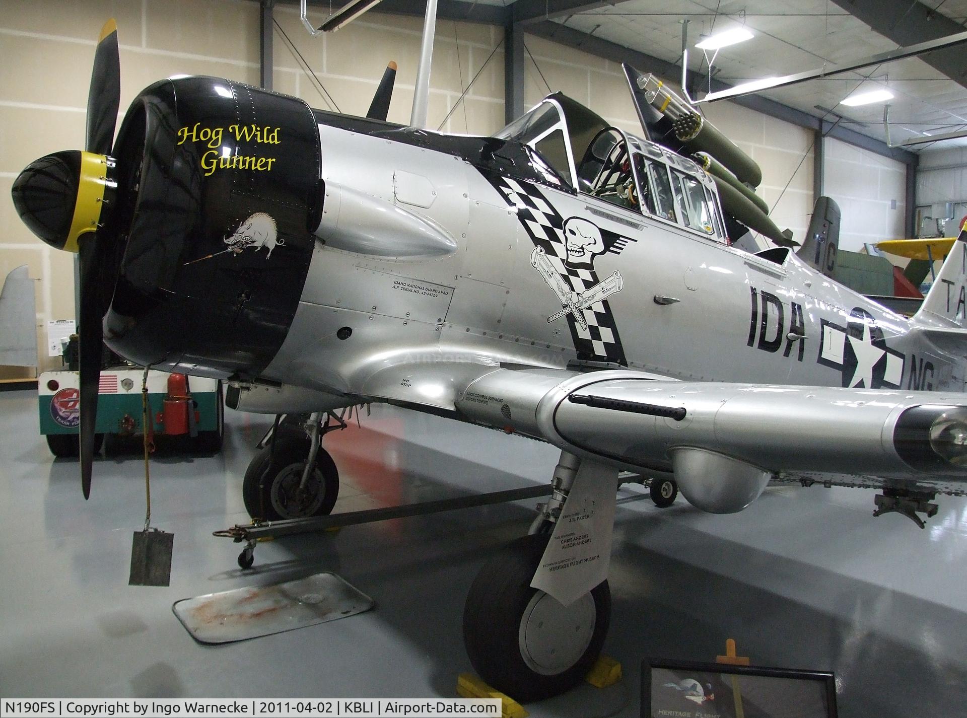 N190FS, 1942 North American AT-6D Texan C/N 88-15143, North American AT-6D at the Heritage Flight Museum, Bellingham WA