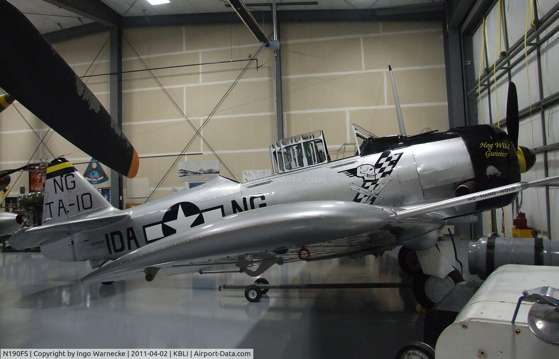 N190FS, 1942 North American AT-6D Texan C/N 88-15143, North American AT-6D at the Heritage Flight Museum, Bellingham WA