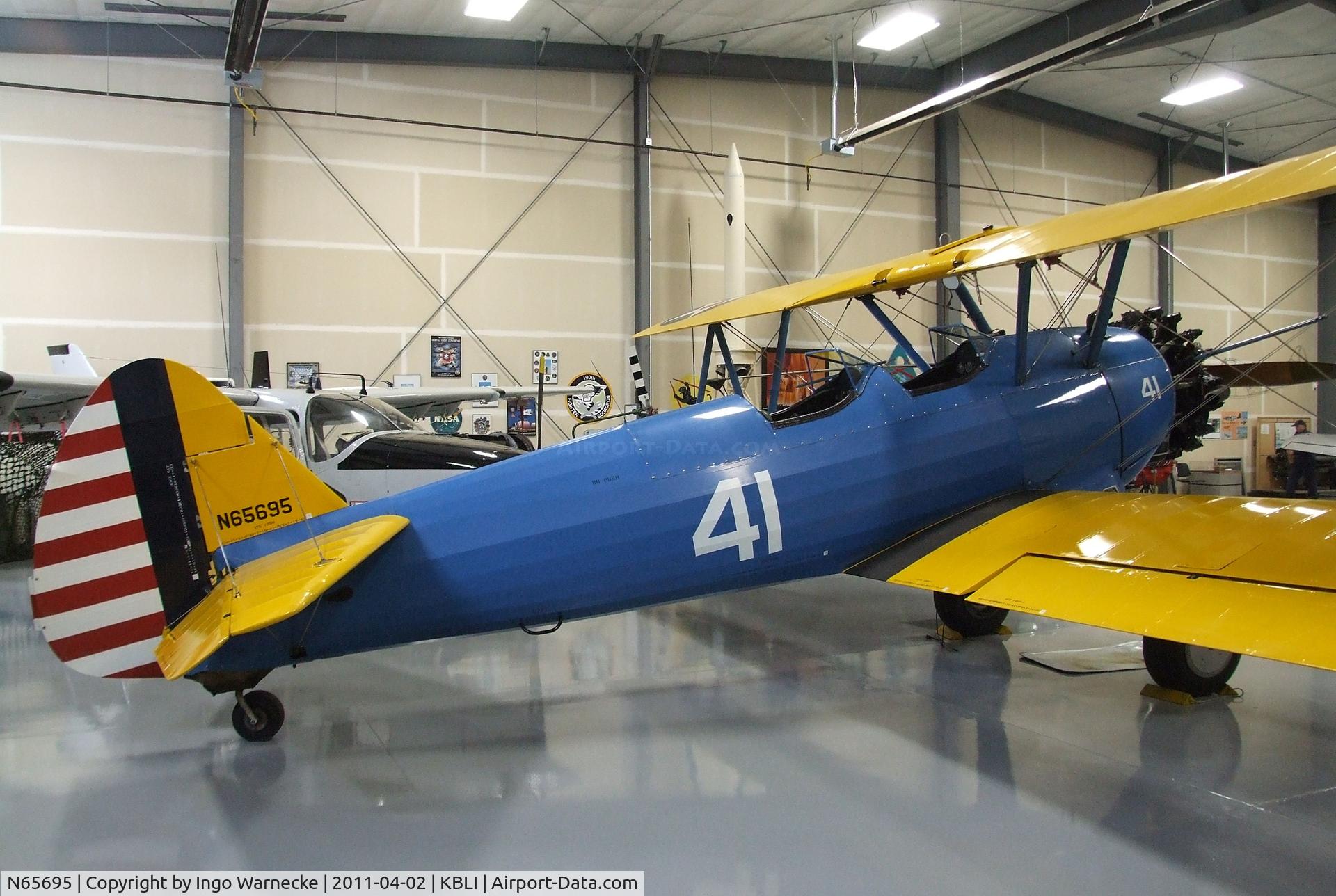 N65695, 1943 Boeing E75 C/N 75-8584, Stearman (Boeing) E75 at the Heritage Flight Museum, Bellingham WA