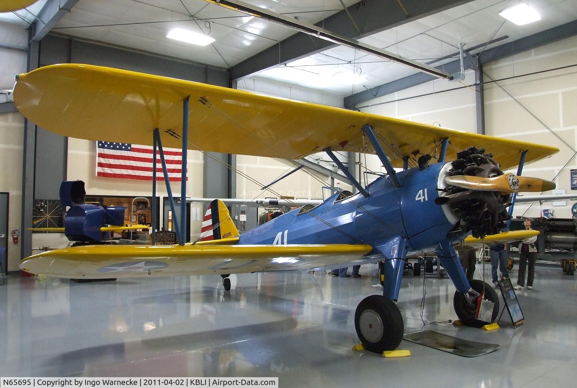N65695, 1943 Boeing E75 C/N 75-8584, Stearman (Boeing) E75 at the Heritage Flight Museum, Bellingham WA