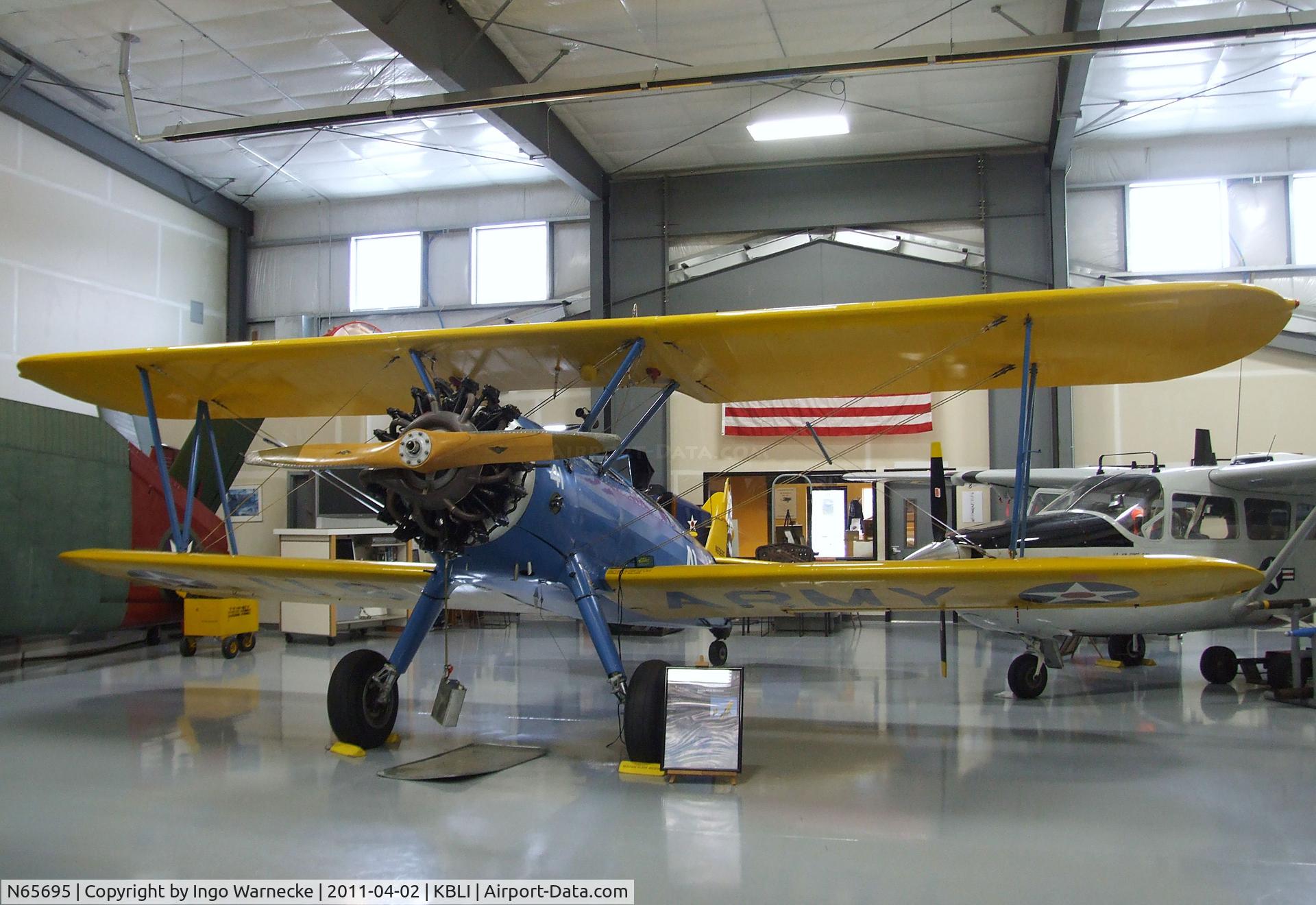 N65695, 1943 Boeing E75 C/N 75-8584, Stearman (Boeing) E75 at the Heritage Flight Museum, Bellingham WA