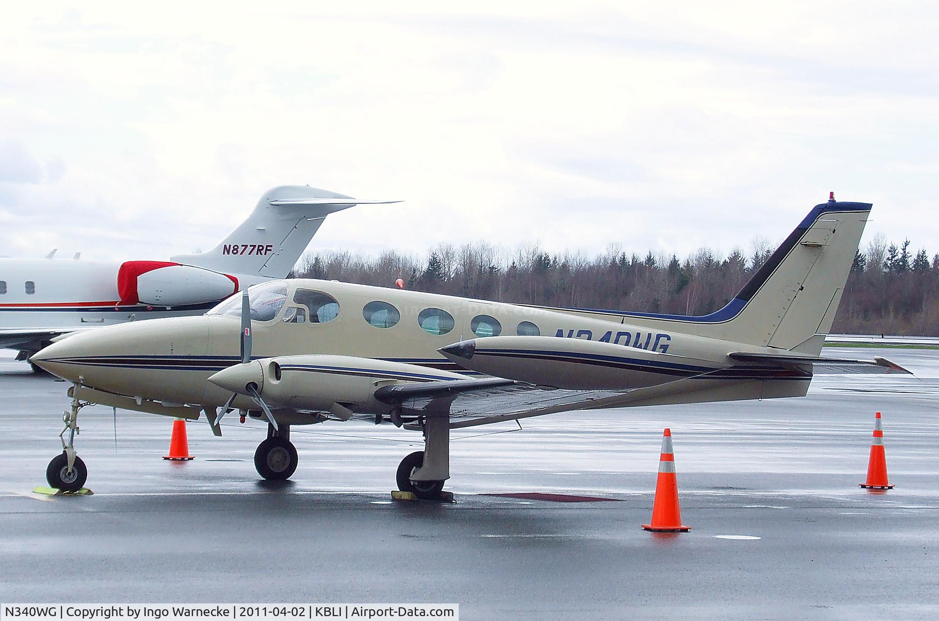 N340WG, 1972 Cessna 340 C/N 340-0182, Cessna 340 at the Bellingham Intl. Airport, Bellingham WA