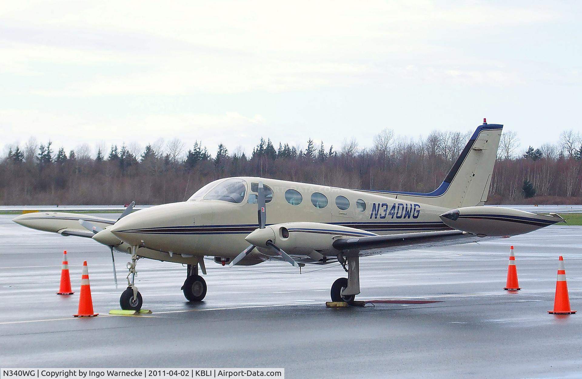 N340WG, 1972 Cessna 340 C/N 340-0182, Cessna 340 at the Bellingham Intl. Airport, Bellingham WA
