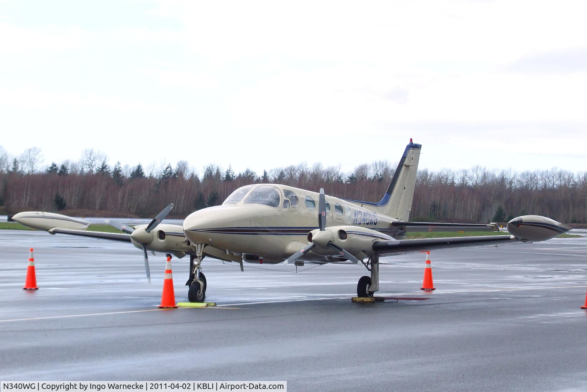 N340WG, 1972 Cessna 340 C/N 340-0182, Cessna 340 at the Bellingham Intl. Airport, Bellingham WA