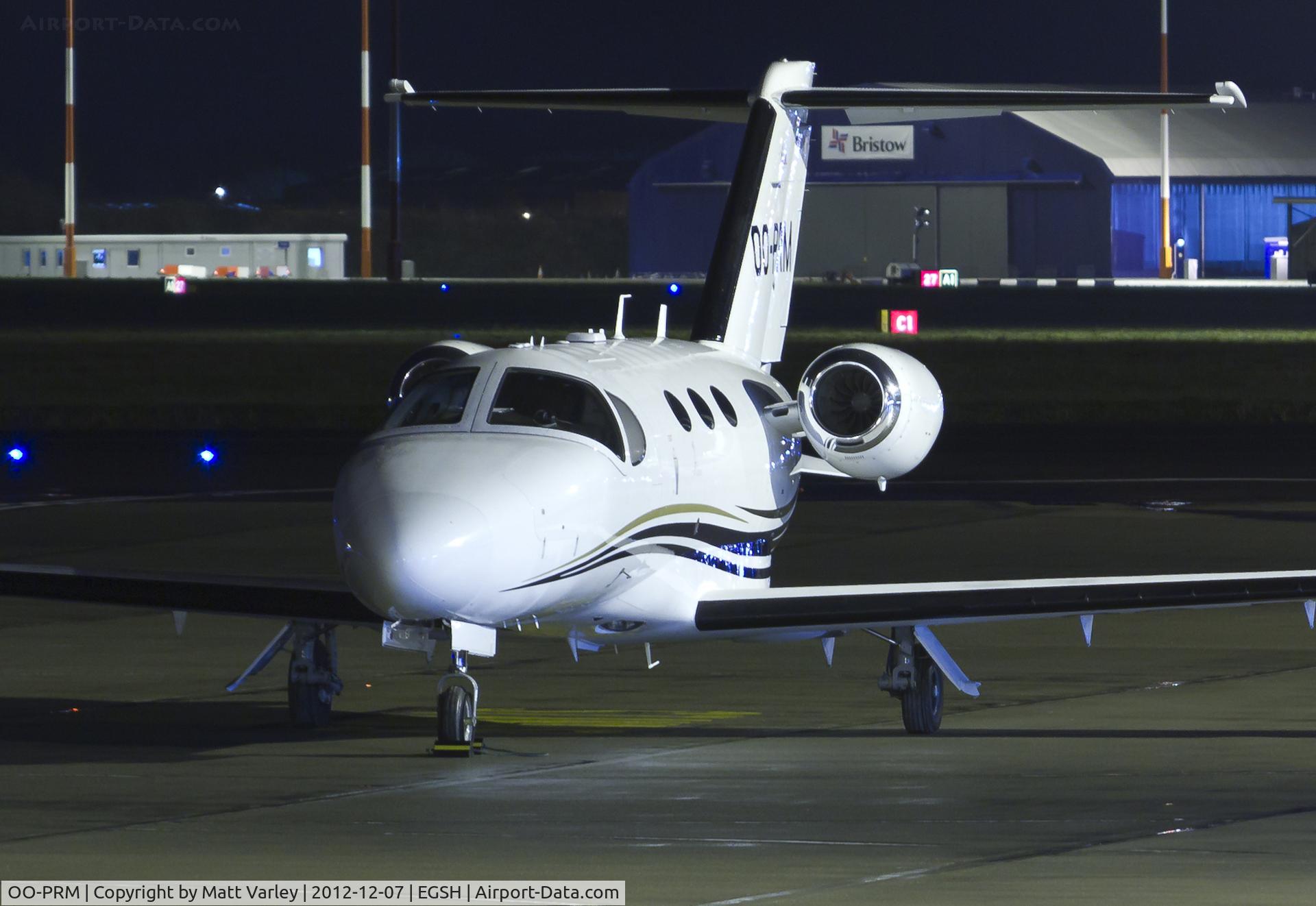 OO-PRM, 2008 Cessna 510 Citation Mustang Citation Mustang C/N 510-0125, Sat on stand at SaxonAir.