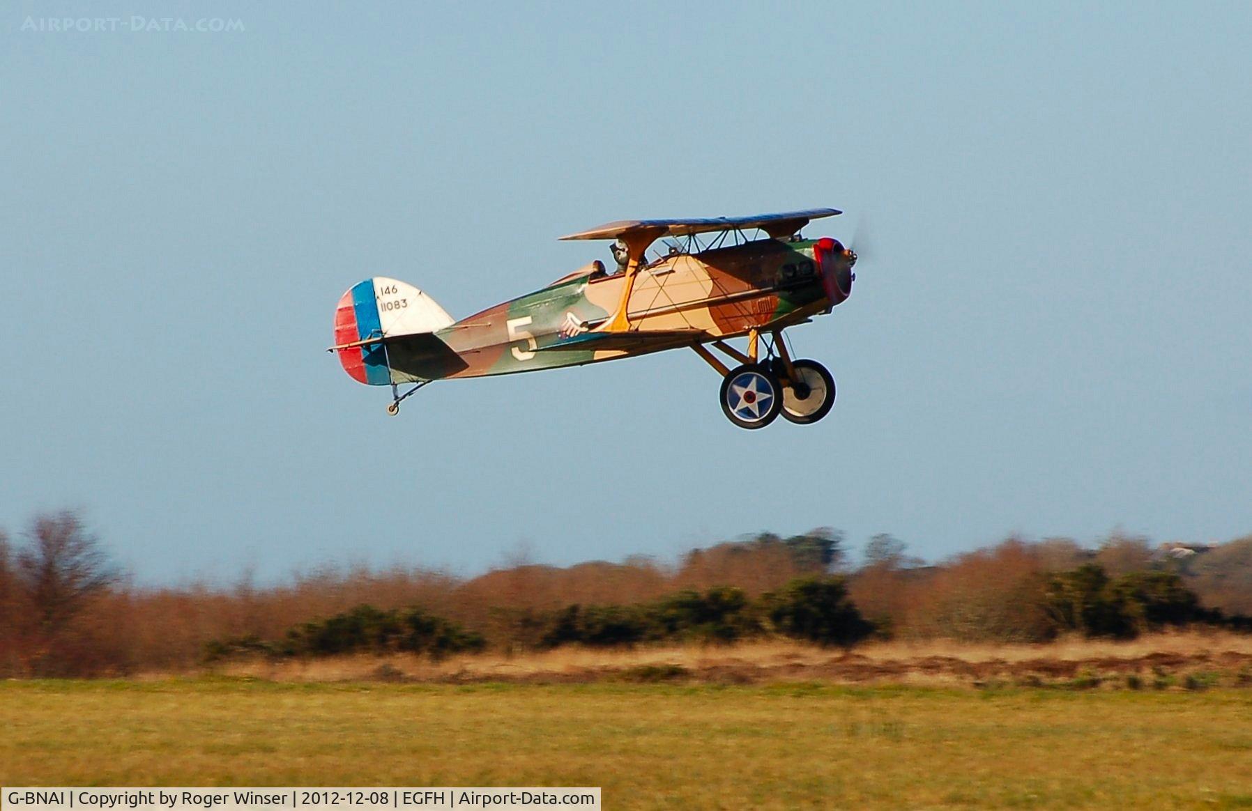 G-BNAI, 1986 Wolf W-11 Boredom Fighter C/N PFA 146-11083, Visiting Boredom Fighter touch and go. Coded 5 in the markings of the WWI 94th Aero (Pursuit) Squadron, US Army Air Service.