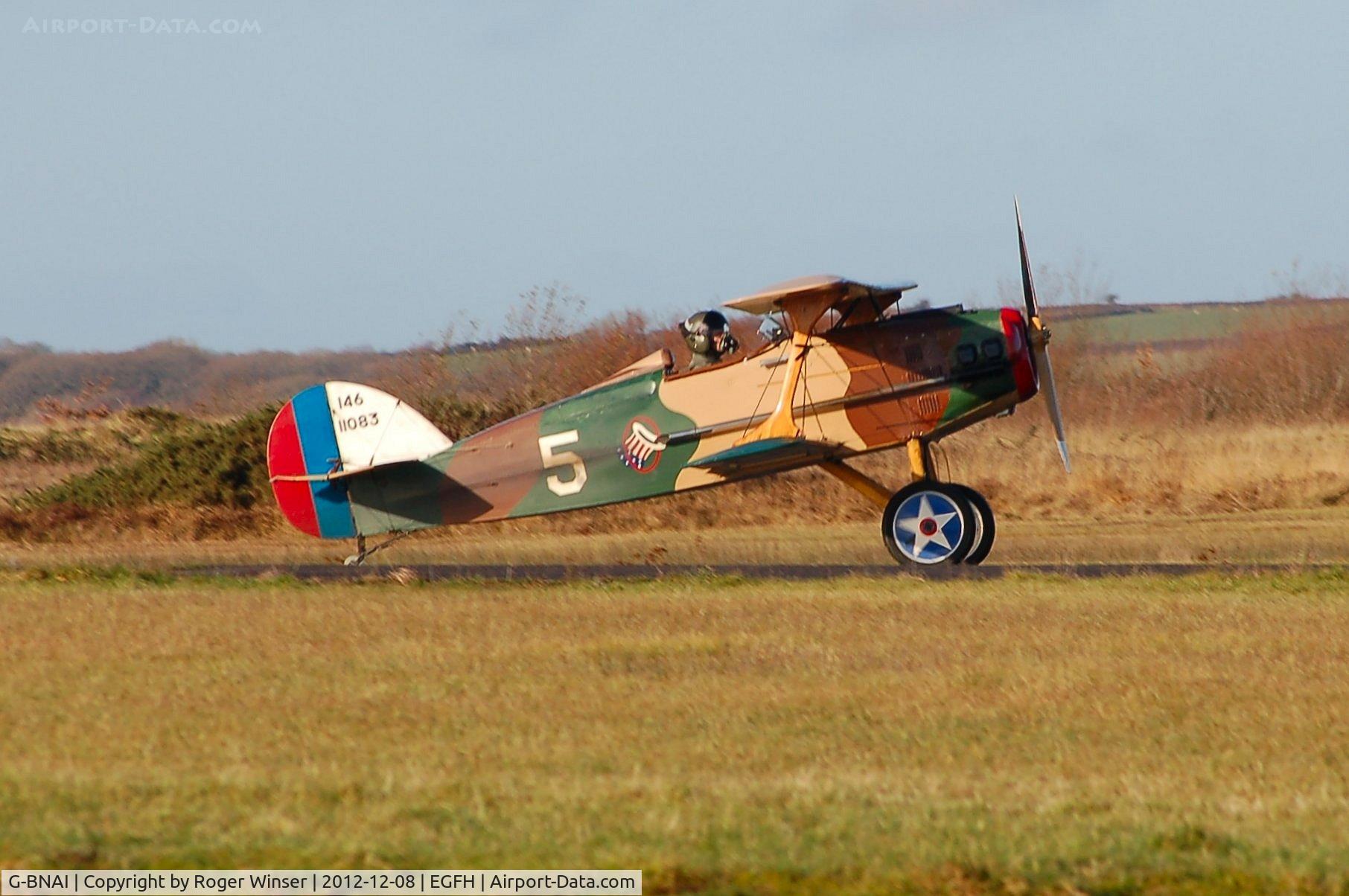 G-BNAI, 1986 Wolf W-11 Boredom Fighter C/N PFA 146-11083, Visiting Boredom Fighter arriving from Haverfordwest. Coded 5 in the markings of the WWI 94th Aero (Pursuit) Squadron, US Army Air Service.