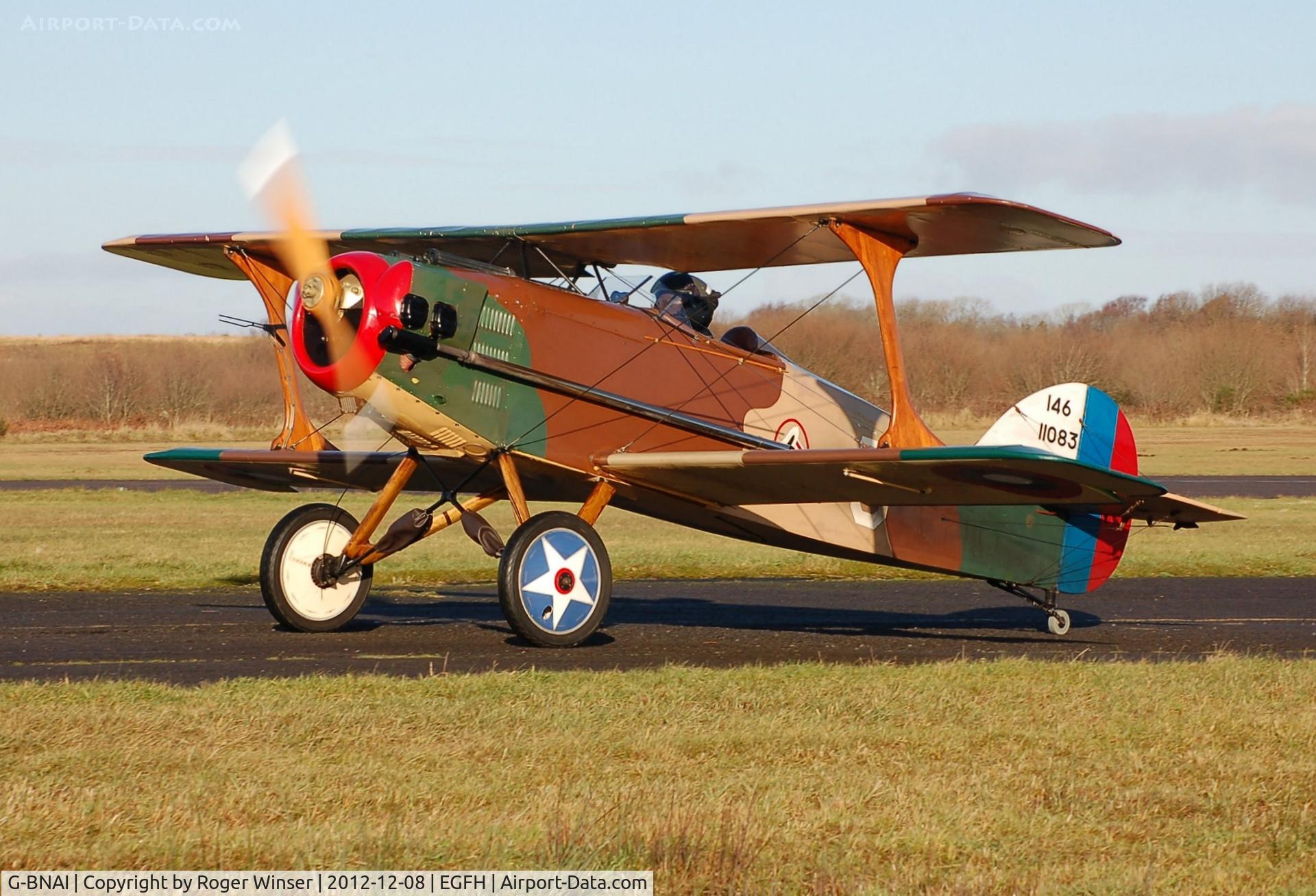 G-BNAI, 1986 Wolf W-11 Boredom Fighter C/N PFA 146-11083, Visiting Boredom Fighter coded 5 in the markings of the WWI 94th Aero (Pursuit) Squadron, US Army Air Service.