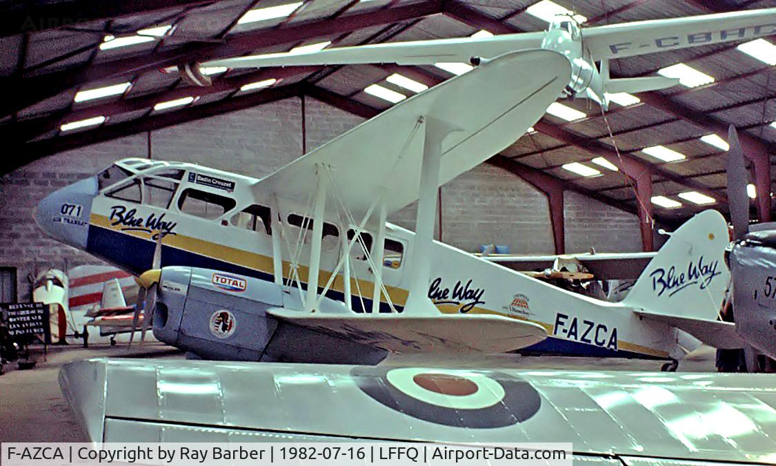 F-AZCA, 1940 De Havilland DH-89A Dominie/Dragon Rapide C/N 6541, De Havilland DH.89A Dragon Rapide [6541] La Ferte Alais~F 16/07/1982. Image taken from a slide.