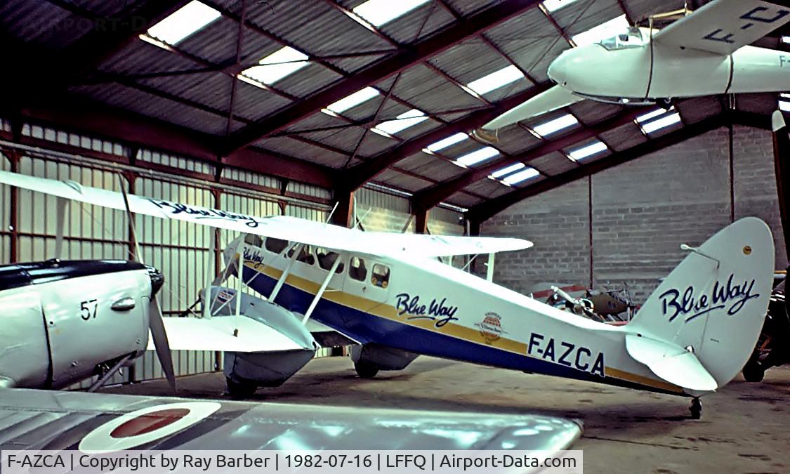 F-AZCA, 1940 De Havilland DH-89A Dominie/Dragon Rapide C/N 6541, De Havilland DH.89A Dragon Rapide [6541] La Ferte Alais~F 16/07/1982. Image taken from a slide.