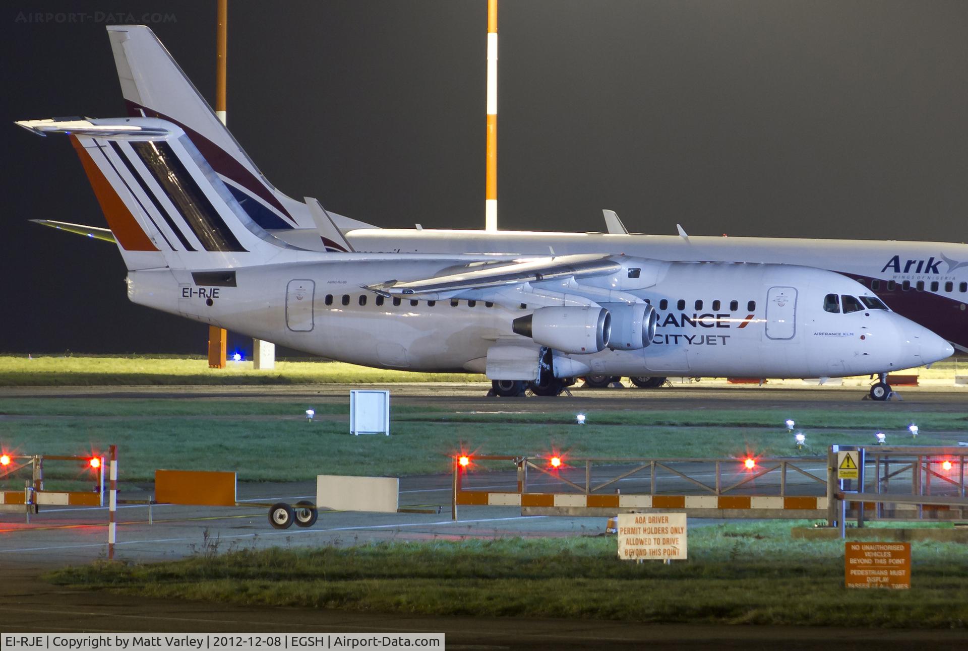 EI-RJE, 1998 BAE Systems Avro 146-RJ85 C/N E.2335, Sat outside the KLM Hangars, awaiting Mx