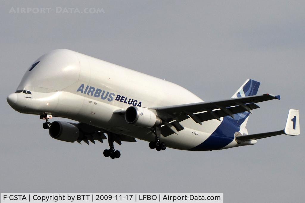 F-GSTA, 1994 Airbus A300B4-608ST Super Transporter C/N 655, Belouga landing
