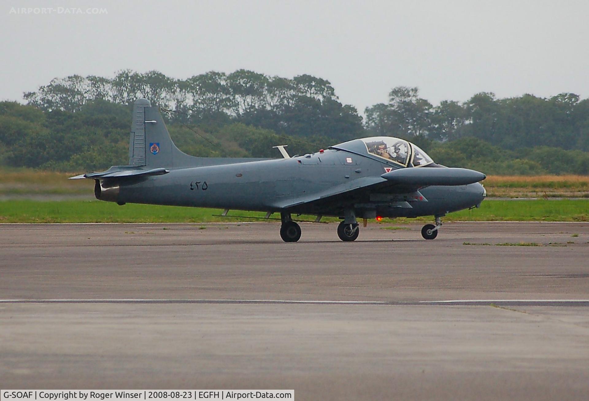 G-SOAF, 1986 BAC 167 Strikemaster Mk.82A C/N 425, Visiting Strikemaster marked 425 Omani Air Force.
