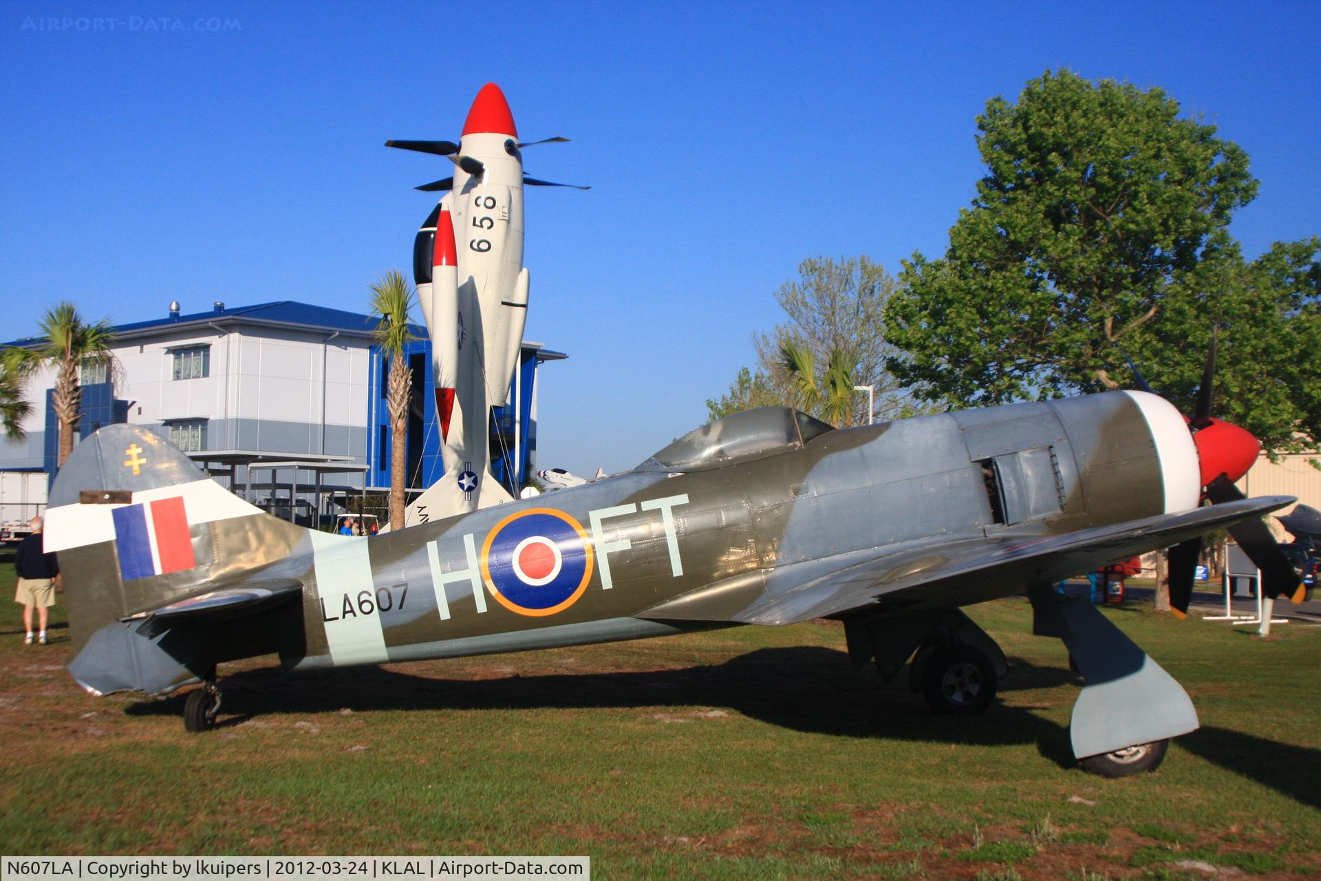 N607LA, Hawker Tempest II C/N LA607, At the Florida Air Museum grouds during Sun 'n Fun 2012