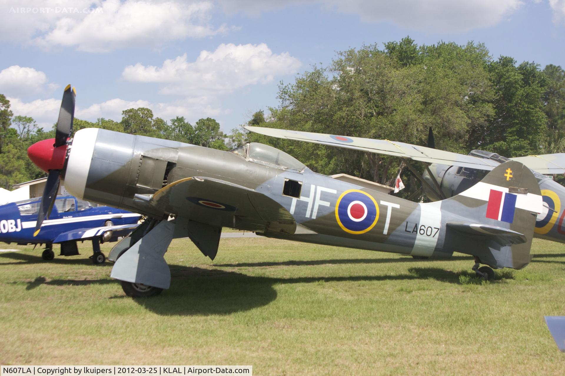 N607LA, Hawker Tempest II C/N LA607, Near Florida Air Museum at Sun 'n Fun 2012