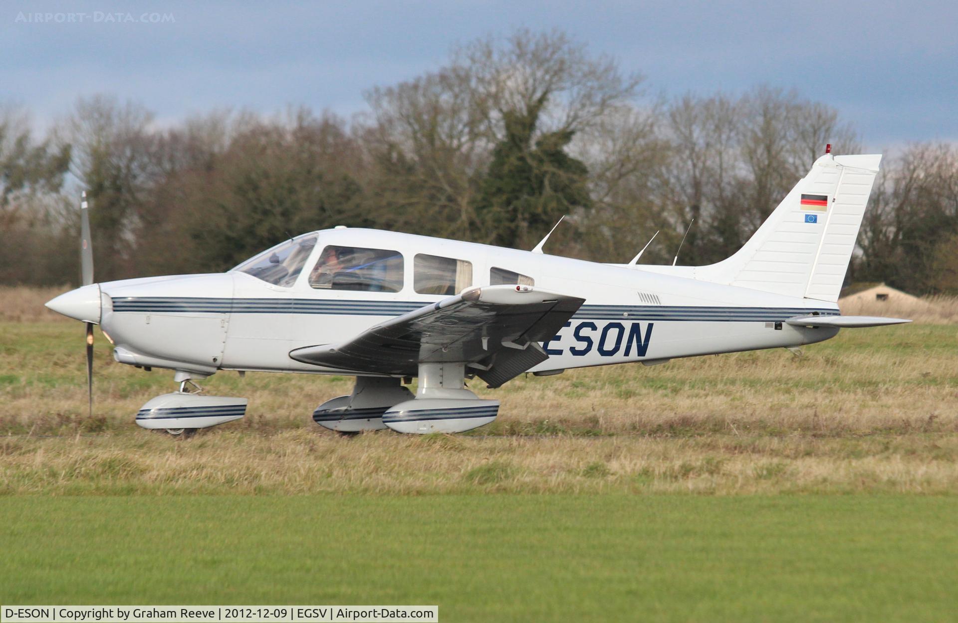 D-ESON, Piper PA-28-236 Dakota C/N 28-8611002, Just landed.