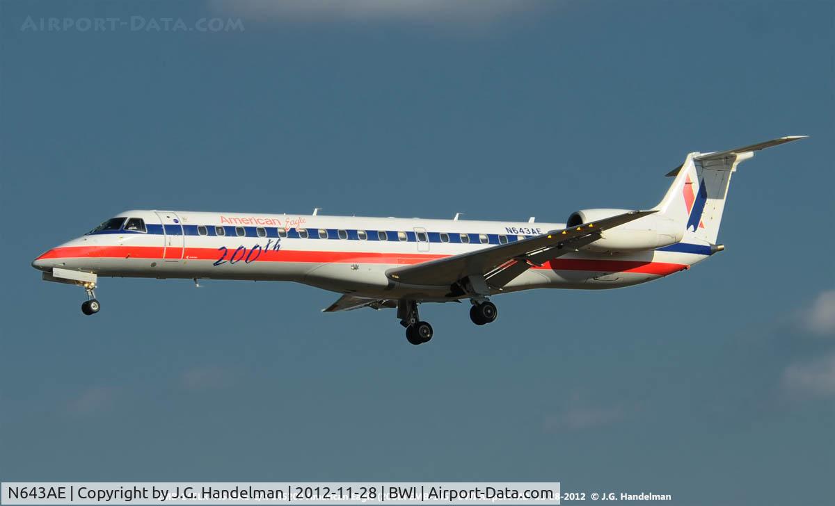 N643AE, 1999 Embraer ERJ-145LR (EMB-145LR) C/N 145200, 200th EMB-145 on Final