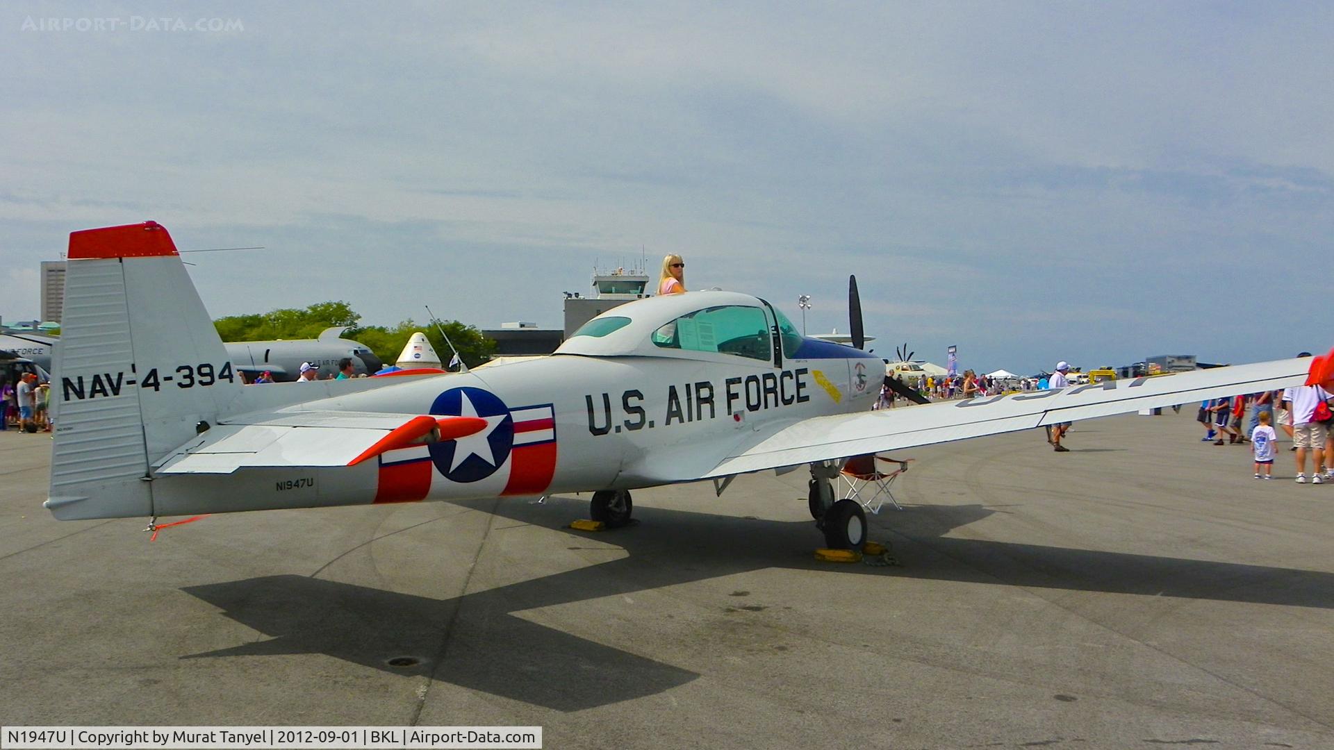 N1947U, 1946 North American Navion (NA-145) C/N NAV-4-394, Sowing off @ the 2012 Cleveland National Air Show