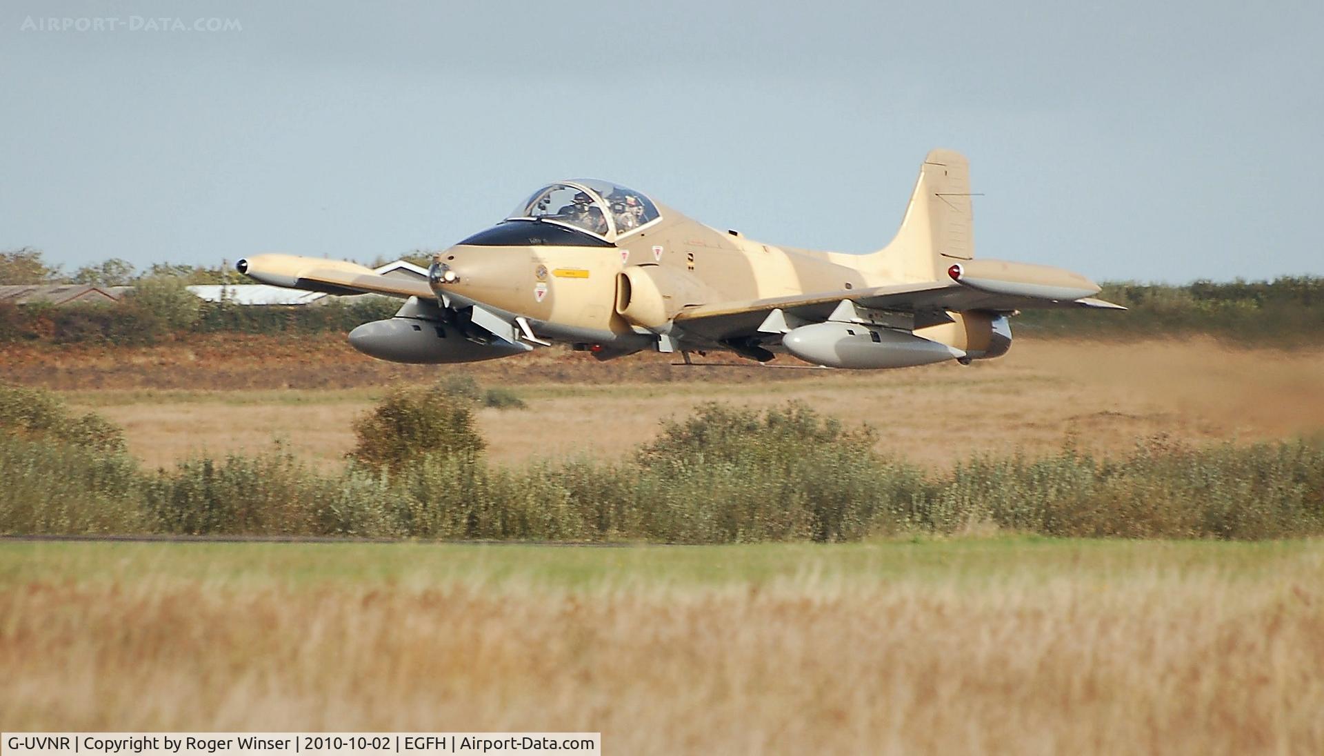G-UVNR, 1971 BAC 167 Strikemaster Mk.87 C/N EEP/JP/2876, Resident Strikemaster (Viper 2) departing Runway 22.