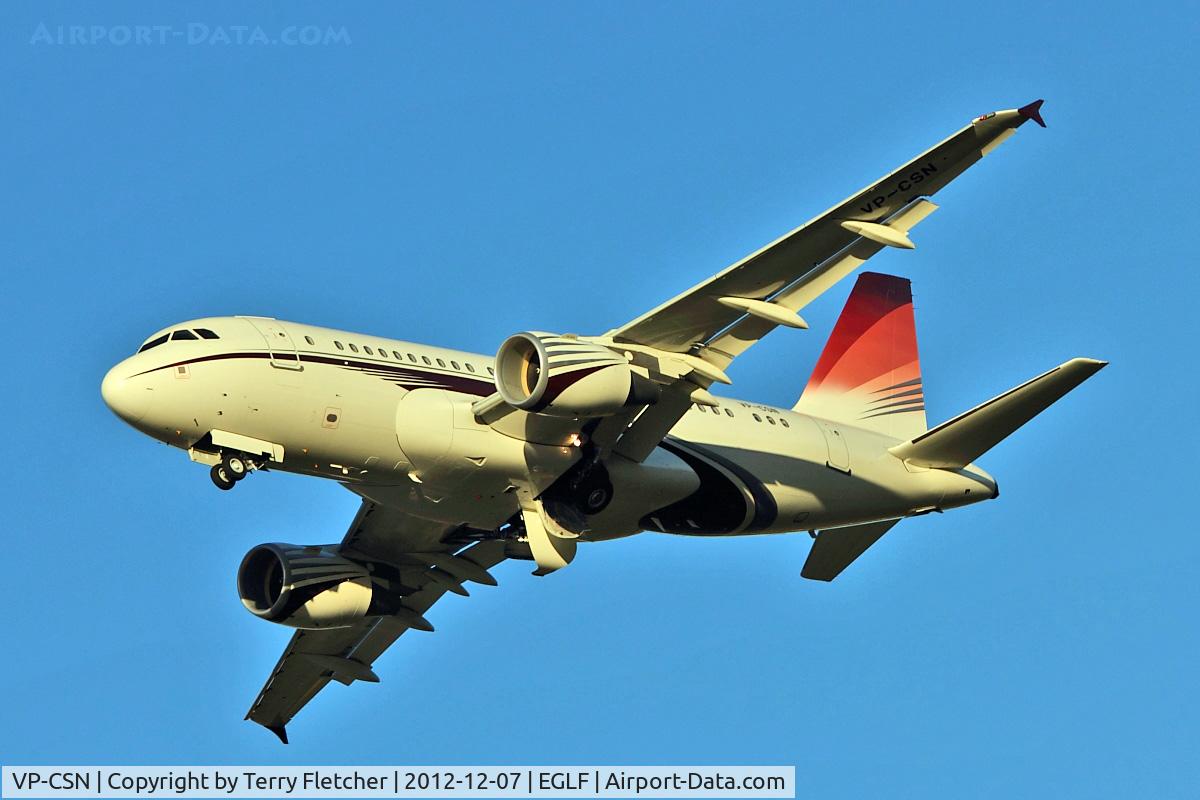 VP-CSN, 2007 Airbus A319-115CJ C/N 3356, 1997 Airbus A319-115X-CJ, c/n: 3356