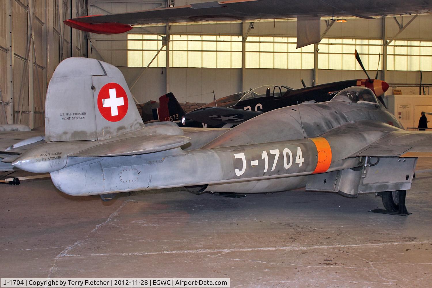 J-1704, 1956 De Havilland (F+W Emmen) DH-112 Venom FB.54 C/N 874, De Havilland (F+W Emmen) DH-112 Venom FB.54, c/n: 874