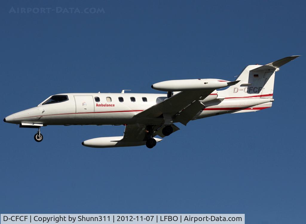 D-CFCF, 1981 Gates Learjet 35A C/N 413, Landing rwy 32R
