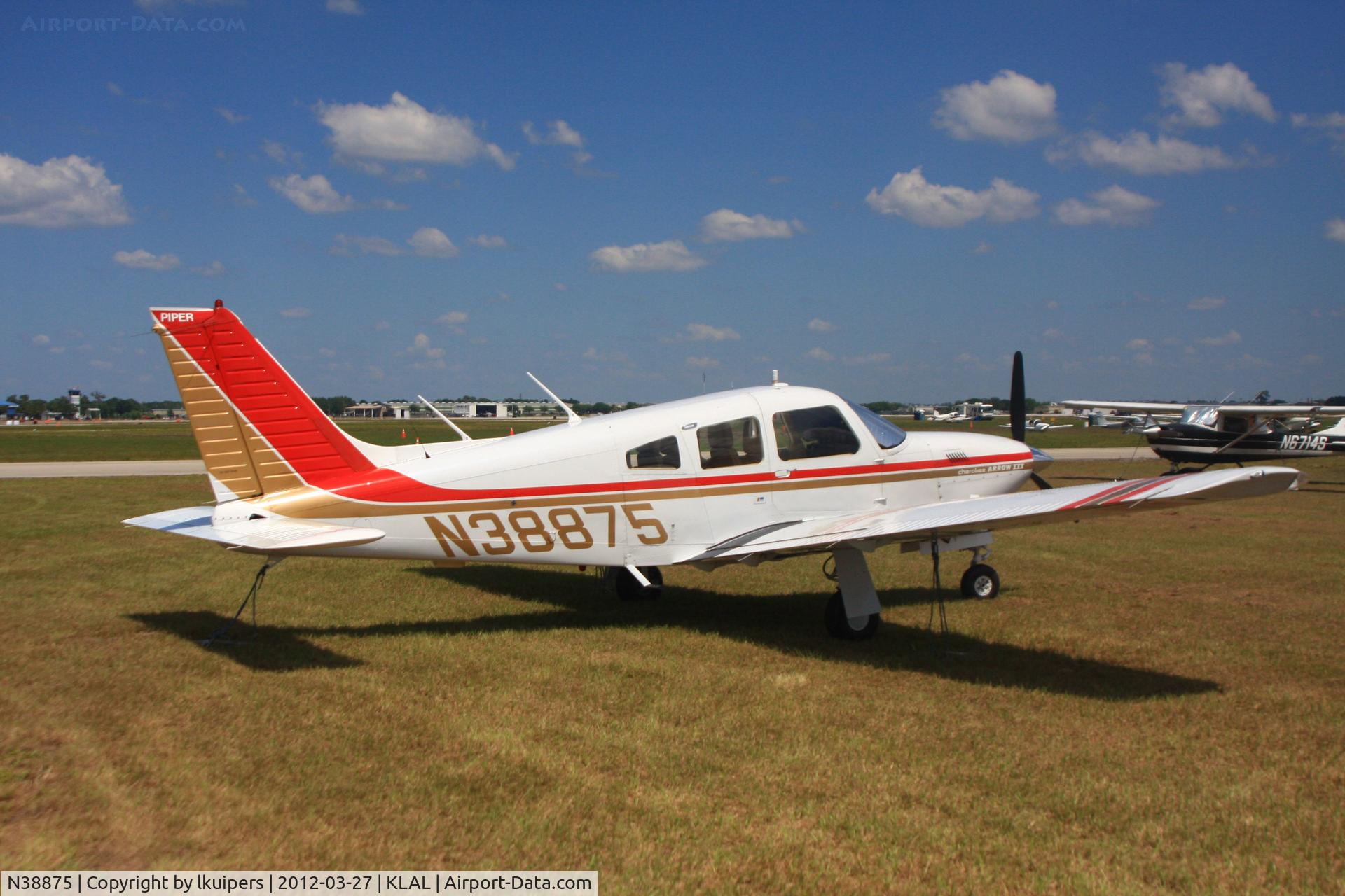 N38875, 1977 Piper PA-28R-201T Cherokee Arrow III C/N 28R-7703282, At Sun 'n Fun 2012