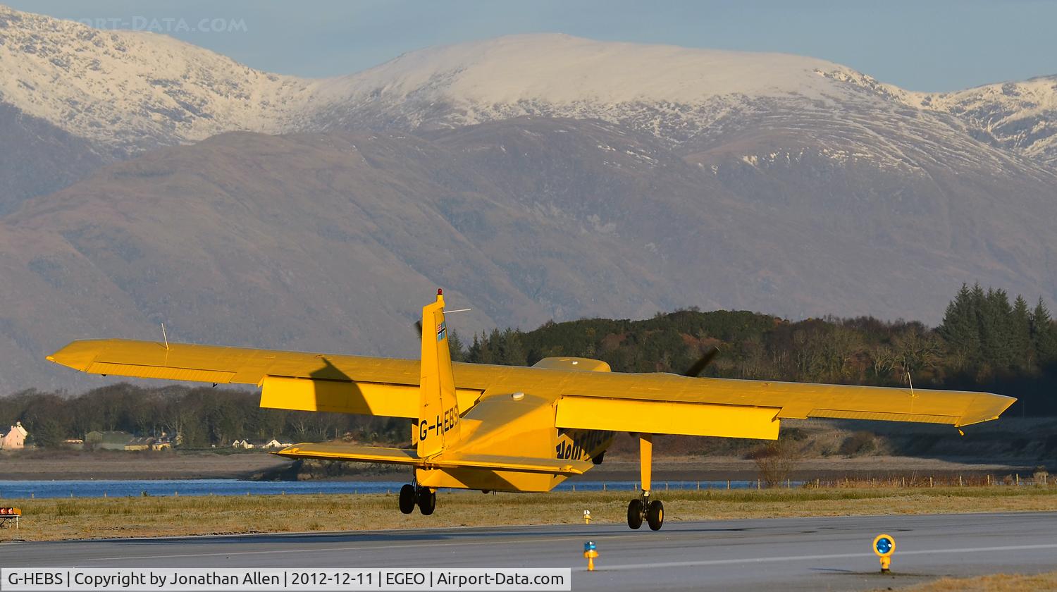 G-HEBS, 1994 Britten-Norman BN-2B-20 Islander C/N 2267, Landing at Oban with the Tuesday morning flight from Islay & Colonsay.