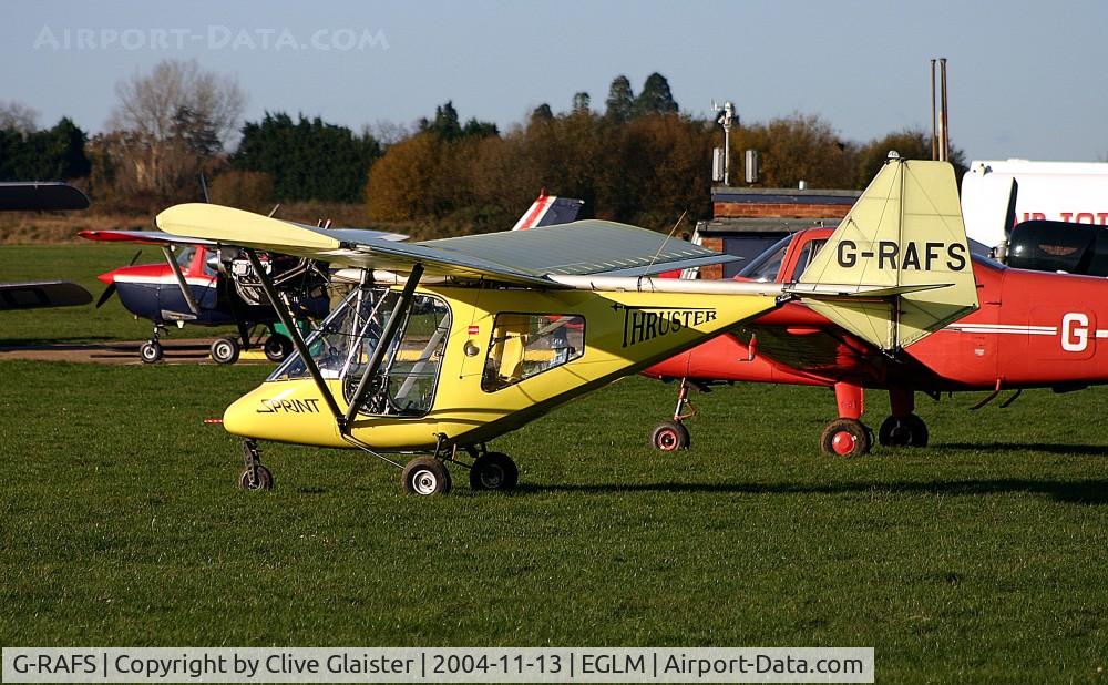 G-RAFS, 2004 Thruster T600N 450 C/N 0041-T600N-097, Originally owned to, R.A.F. Microlight Flying Association in April 2004 and currently with and a trustee of, Caunton GRAFS Syndicate since March 2011