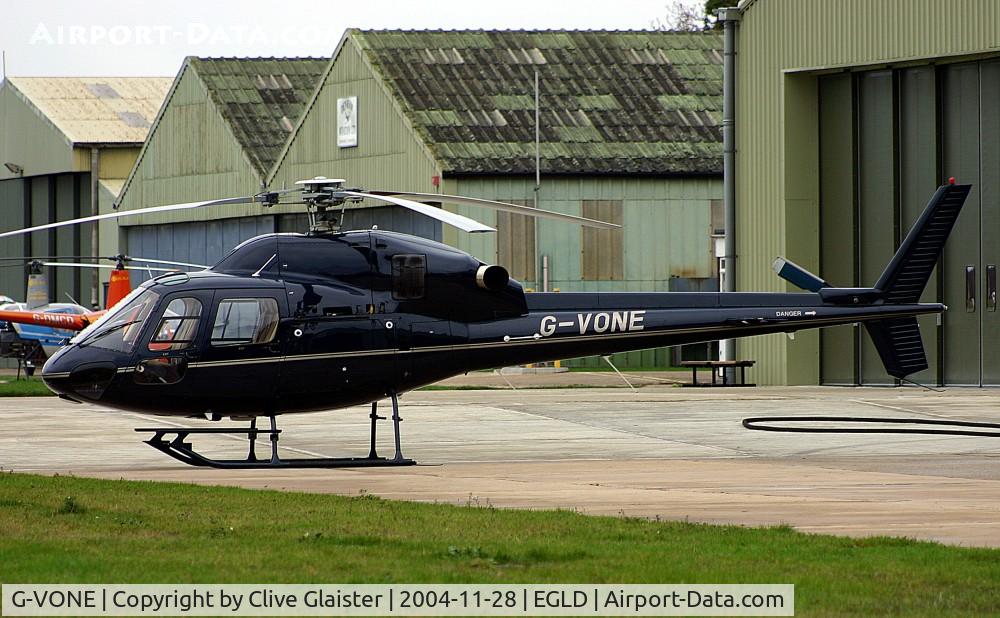 G-VONE, 1994 Eurocopter AS-355N Ecureuil 2 C/N 5572, Ex: G-LCON > G-VONE - Originally to, McAlpine Helicopters Ltd in June 1994 as G-LCON, to, Premiair Aviation Services Ltd since February 2012 as G-VONE. Currently with, London Helicopter Centres Ltd since November 2012.